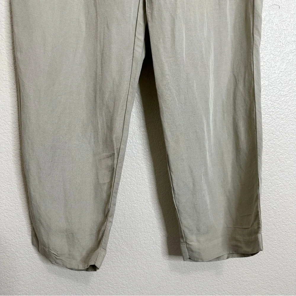 NWT H&M Linen Blend Drawstring Pull On Jogger Pants, Sz Large